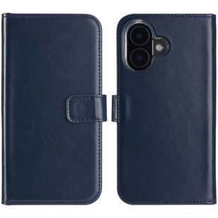 Selencia Echtleder Klapphülle Apple iPhone 16 Plus - Blau