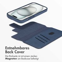 Accezz 2-in-1 Klapphülle aus Leder mit MagSafe Apple iPhone 15 - Nightfall Blue