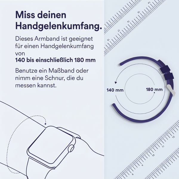 Apple Leather Link Armband für  Apple Watch | 38/40/41/42 mm - Größe M/L - Ink