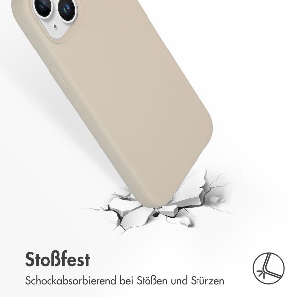 Accezz Liquid Silikoncase Apple iPhone 15 Plus - Stone