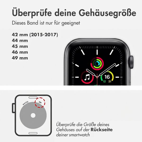 Accezz Nylon Alpine Armband für Apple Watch | 44/45/46/49 mm - Olive Green