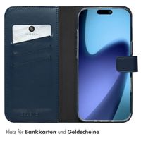 Selencia Echtleder Klapphülle Apple iPhone Air - Blau