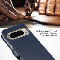 Selencia Echtleder Klapphülle Google Pixel 9 / 9 Pro - Blau