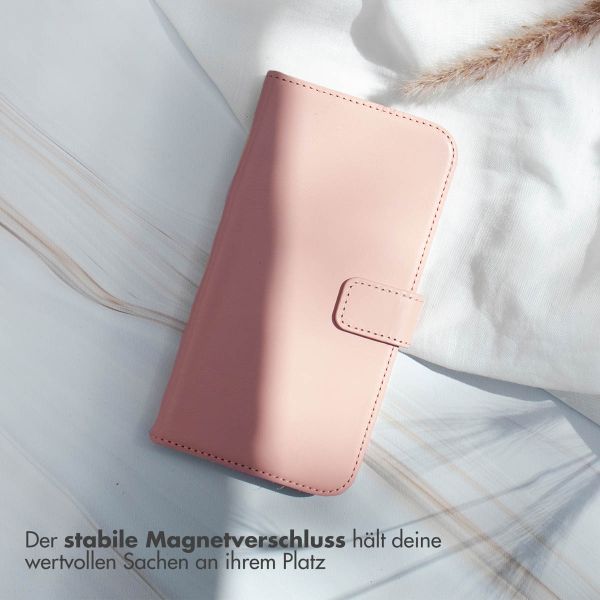 Selencia Echtleder Klapphülle Apple iPhone 15 - Dusty Pink