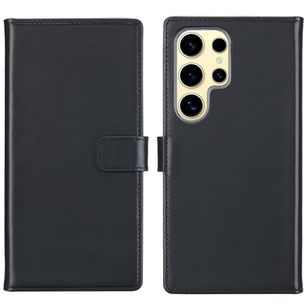 Selencia Echtleder Klapphülle Samsung Galaxy S25 Ultra - Schwarz