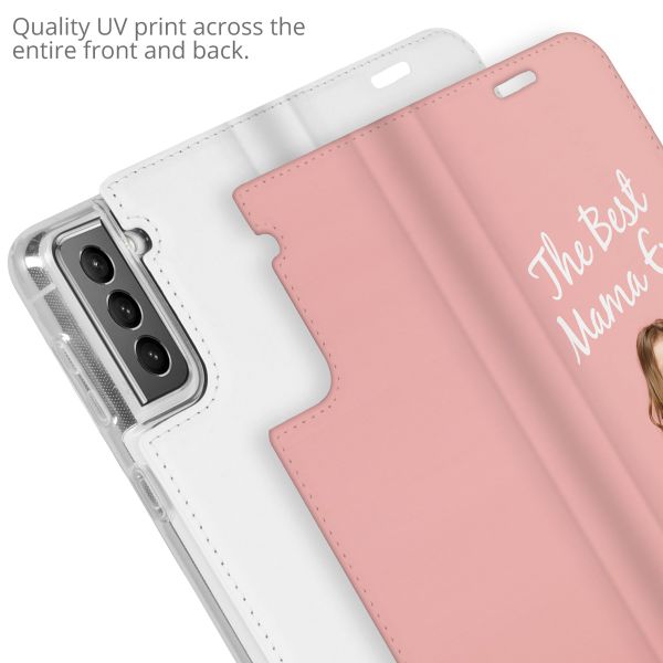 Gestalte deine eigene Compact Gel Klapphülle Samsung Galaxy S21 - Weiß