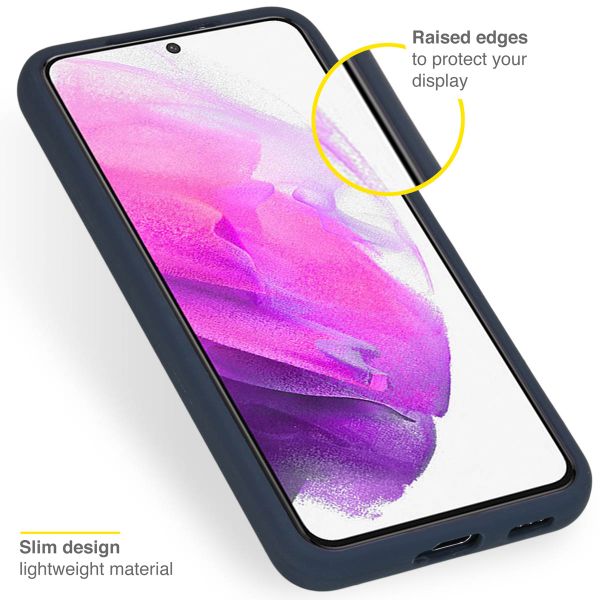 Accezz Liquid Silikoncase Samsung Galaxy S22 - Dunkelblau