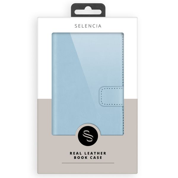Selencia Echtleder Klapphülle Samsung Galaxy S10 - Air Blue