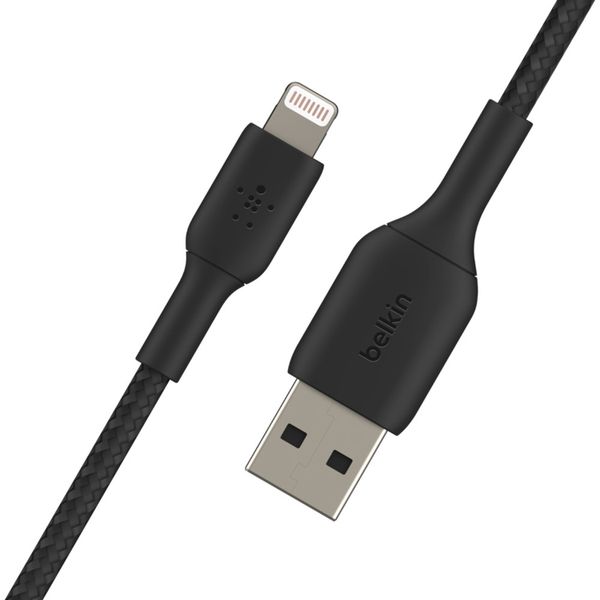Belkin BoostCharge Pro Braided Lightning auf USB-A Kabel - 0,15 Meter - Schwarz