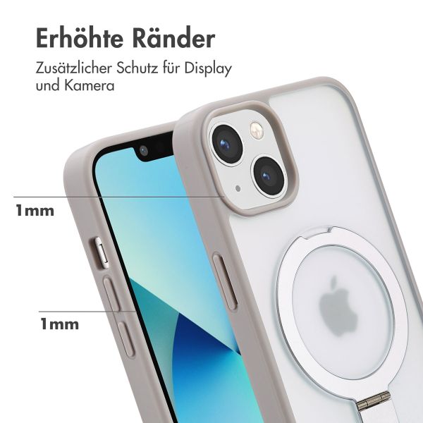 Accezz Ring Stand Backcover mit MagSafe Apple iPhone 13 - Grau