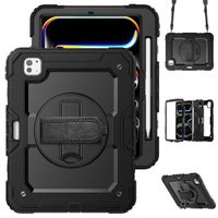 Accezz Robustes Back Cover mit Schultergurt Apple iPad Pro 11 (2025) M5 / (2024) M4 - Schwarz
