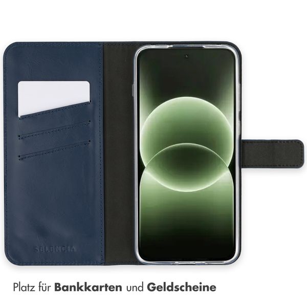 Selencia Echtleder Klapphülle OnePlus 15R - Dunkelblau