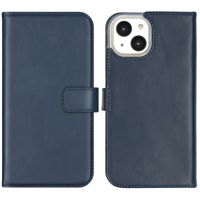 Selencia Echtleder Klapphülle Apple iPhone 14 - Blau