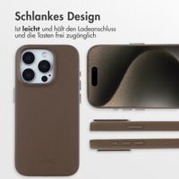 Accezz MagSafe Leather Backcover Apple iPhone 15 Pro - Kaffeebraun