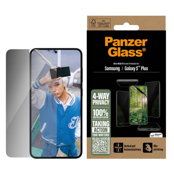 PanzerGlass Matrix Recycled 4-Wege Privacy Displayschutz Samsung Galaxy S25 Plus