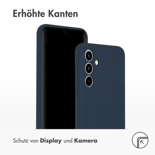 Accezz Liquid Silikoncase Samsung Galaxy A35 - Dunkelblau