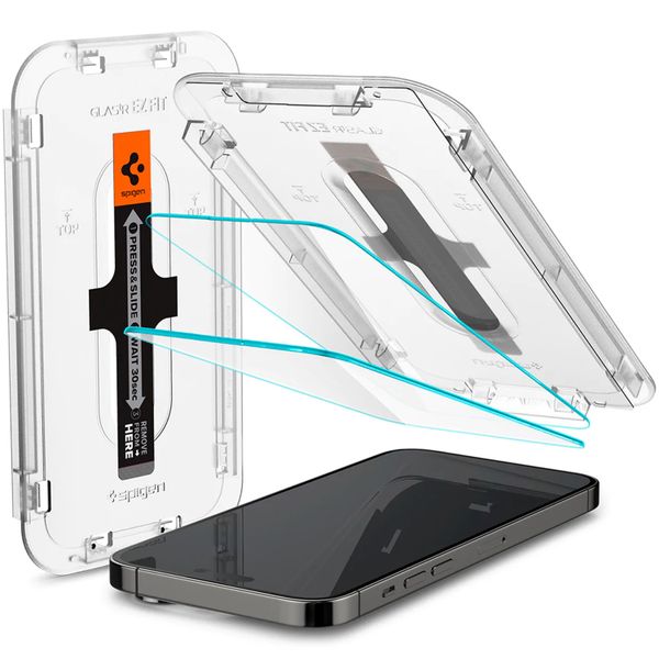 Spigen GLAStR Fit Displayschutzfolie 2er-Pack + Applicator Apple iPhone 14 Pro