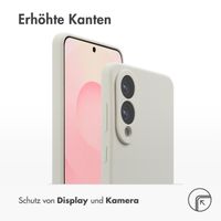 Accezz Liquid Silikoncase mit MagSafe Samsung Galaxy S25 Edge - Stone