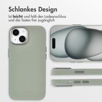 Accezz MagSafe Leather Backcover Apple iPhone 15 - Light Grey