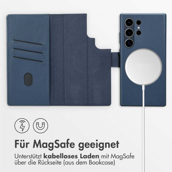 Accezz 2-in-1 Klapphülle aus Leder mit MagSafe Samsung Galaxy S24 Ultra - Nightfall Blue