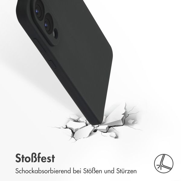 Accezz Liquid Silikoncase mit MagSafe Samsung Galaxy S25 Edge - Schwarz