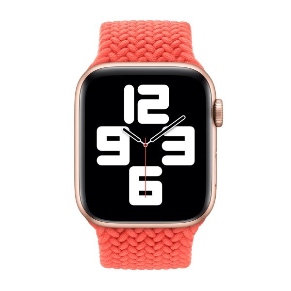 Apple Geflochtenes Solo Loop für  Apple Watch | 38/40/41/42 mm - Größe 2 - Electric Orange