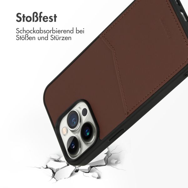 Accezz Premium Leather Card Slot Back Cover Apple iPhone 14 Pro Max - Braun