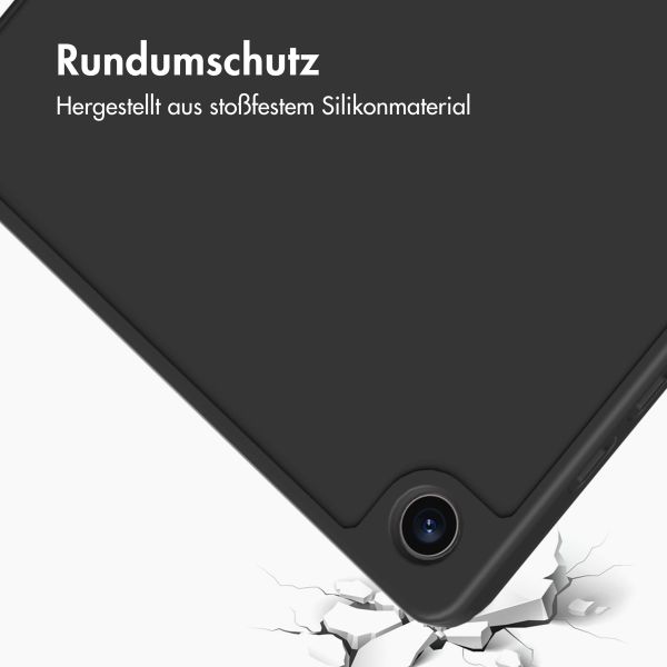 Accezz Smarte Klapphülle aus Silikon Samsung Galaxy Tab A9 Plus - Schwarz
