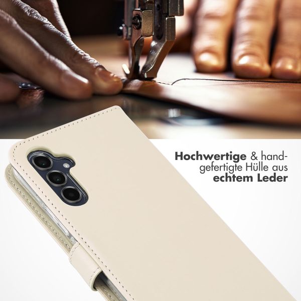 Selencia Echtleder Klapphülle Samsung Galaxy A34 (5G) - Greige