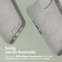 Accezz MagSafe Leather Backcover Apple iPhone 15 - Light Grey