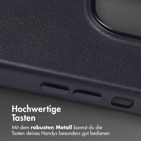Accezz MagSafe Leather Backcover Apple iPhone 14 Pro - Onyx Black