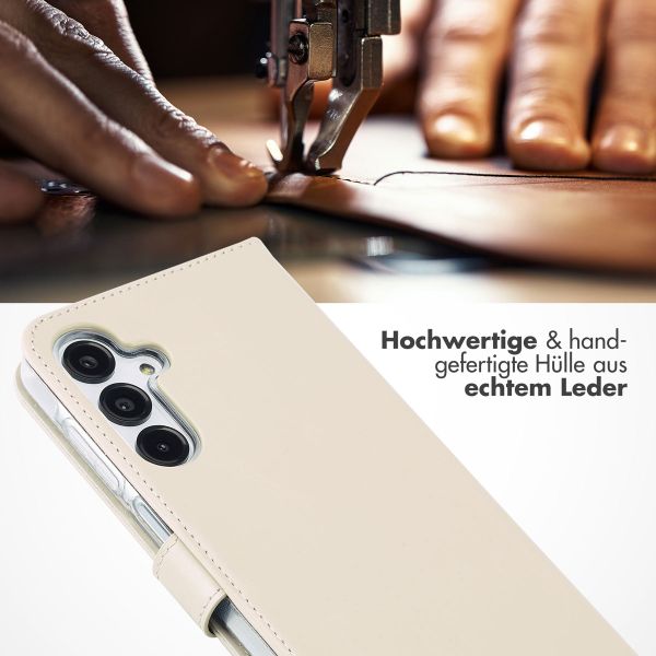 Selencia Echtleder Klapphülle Samsung Galaxy A16 - Greige