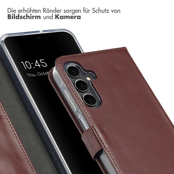 Selencia Echtleder Klapphülle Samsung Galaxy A16 - Dunkelbraun