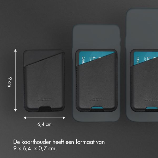 Accezz Echtleder Hülle + MagSafe Wallet Apple iPhone 16 Pro Max - Onyx Black