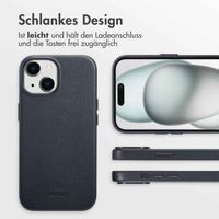Accezz MagSafe Leather Backcover Apple iPhone 15 - Onyx Black