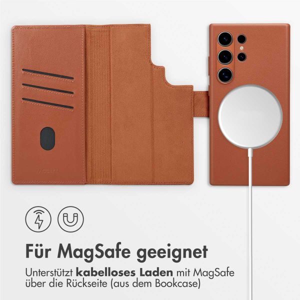 Accezz 2-in-1 Klapphülle aus Leder mit MagSafe Samsung Galaxy S24 Ultra - Sienna Brown