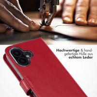 Selencia Echtleder Klapphülle Apple iPhone 16 - Rot