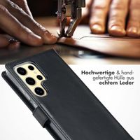 Selencia Echtleder Klapphülle Samsung Galaxy S25 Ultra - Schwarz