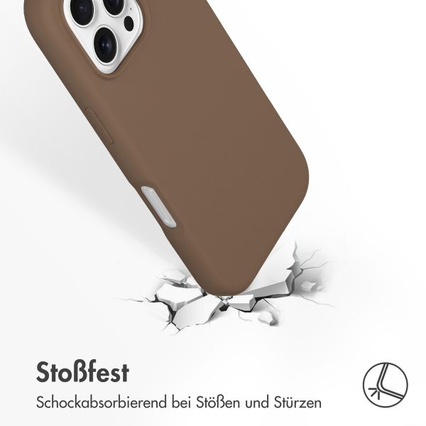 Accezz Liquid Silikoncase mit MagSafe Apple iPhone 16 Pro Max - Hellbraun