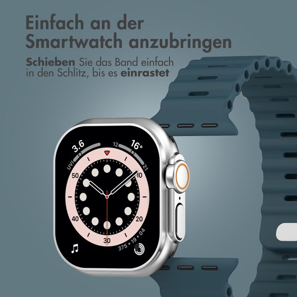 Accezz Ocean Armband für Apple Watch | 44/45/46/49 mm - Abyss Blue
