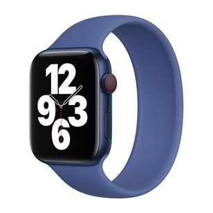 Apple Silikon Solo Loop für  Apple Watch | 44/45/46/49 mm - Größe 11 - Toma Blue