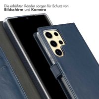 Selencia Echtleder Klapphülle Samsung Galaxy S25 Ultra - Blau