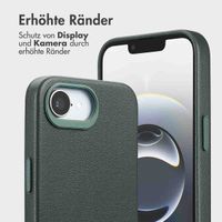 Accezz 2-in-1 Klapphülle aus Leder mit MagSafe Apple iPhone 17e / 16e - Cedar Green