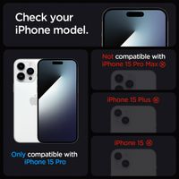 Spigen GLAStR Privacy EZ Fit Displayschutzfolie + Applicator - 2er-Pack Apple iPhone 15 Pro