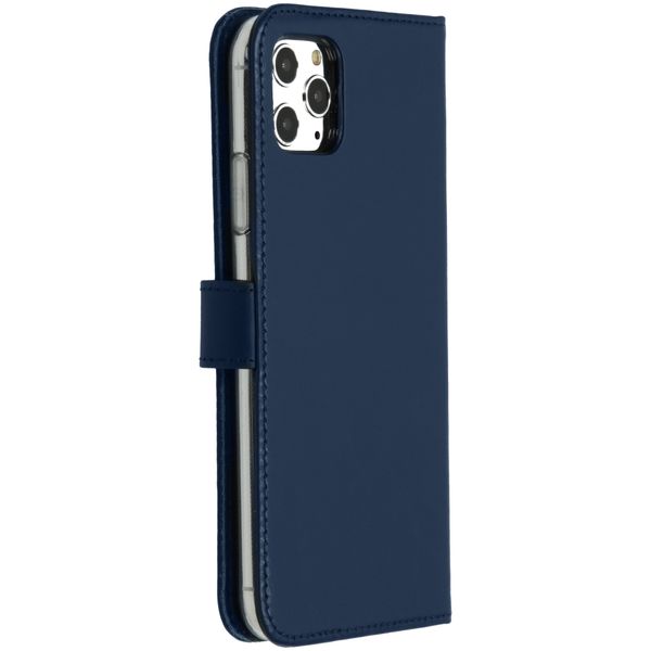 Selencia Echtleder Klapphülle Apple iPhone 11 Pro Max - Blau