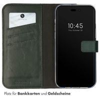 Selencia Echtleder Klapphülle Apple iPhone 14 Pro Max - Grün