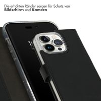 Selencia Echtleder Klapphülle Apple iPhone 14 Pro - Schwarz