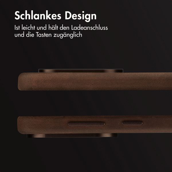 Accezz Vintage Leather Magsafe Backcover Samsung Galaxy S25 Edge - Rustic Brown