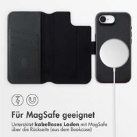 Accezz 2-in-1 Klapphülle aus Leder mit MagSafe Apple iPhone 17e / 16e - Onyx Black