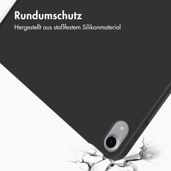Accezz Smarte Klapphülle aus Silikon Apple iPad Air 11 Zoll (2026) M4 / (2025) M3 / (2024) M2 / Air 5 (2022) / Air 4 (2020) - Schwarz